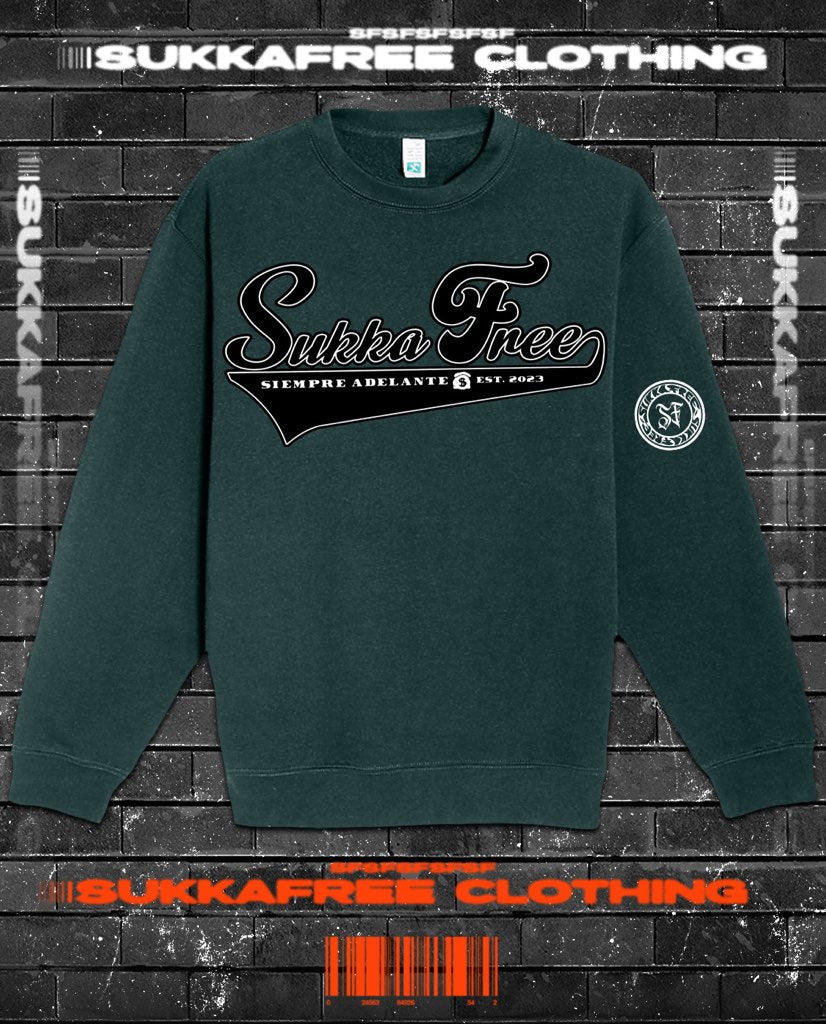 Green & Black Siempre Adelante Crewneck