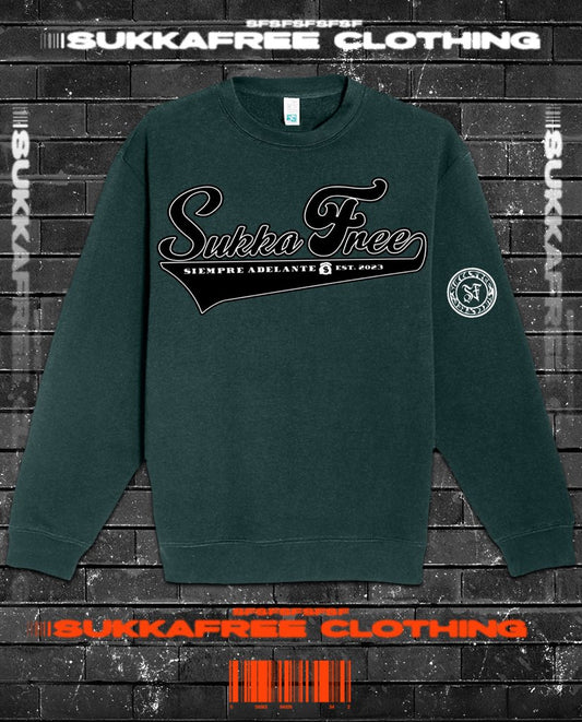 Green & Black Siempre Adelante Crewneck