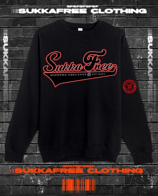 Black & Red Siempre Adelante Crewneck