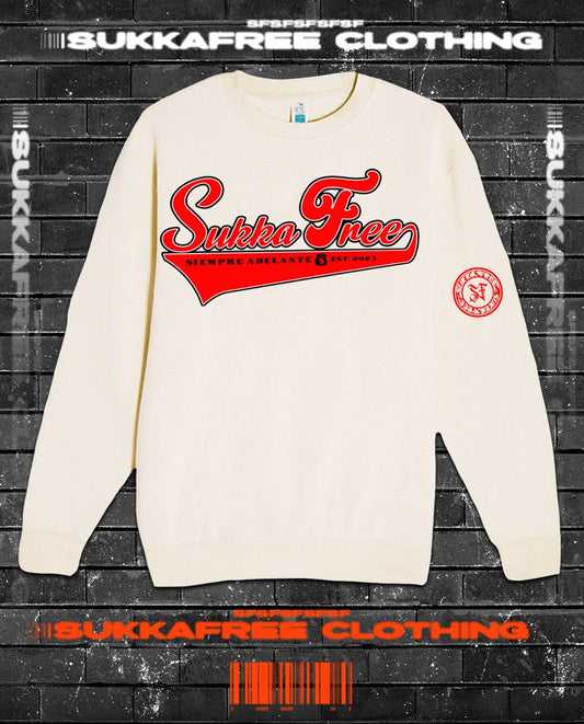 Cream & Red Siempre Adelante Crewneck